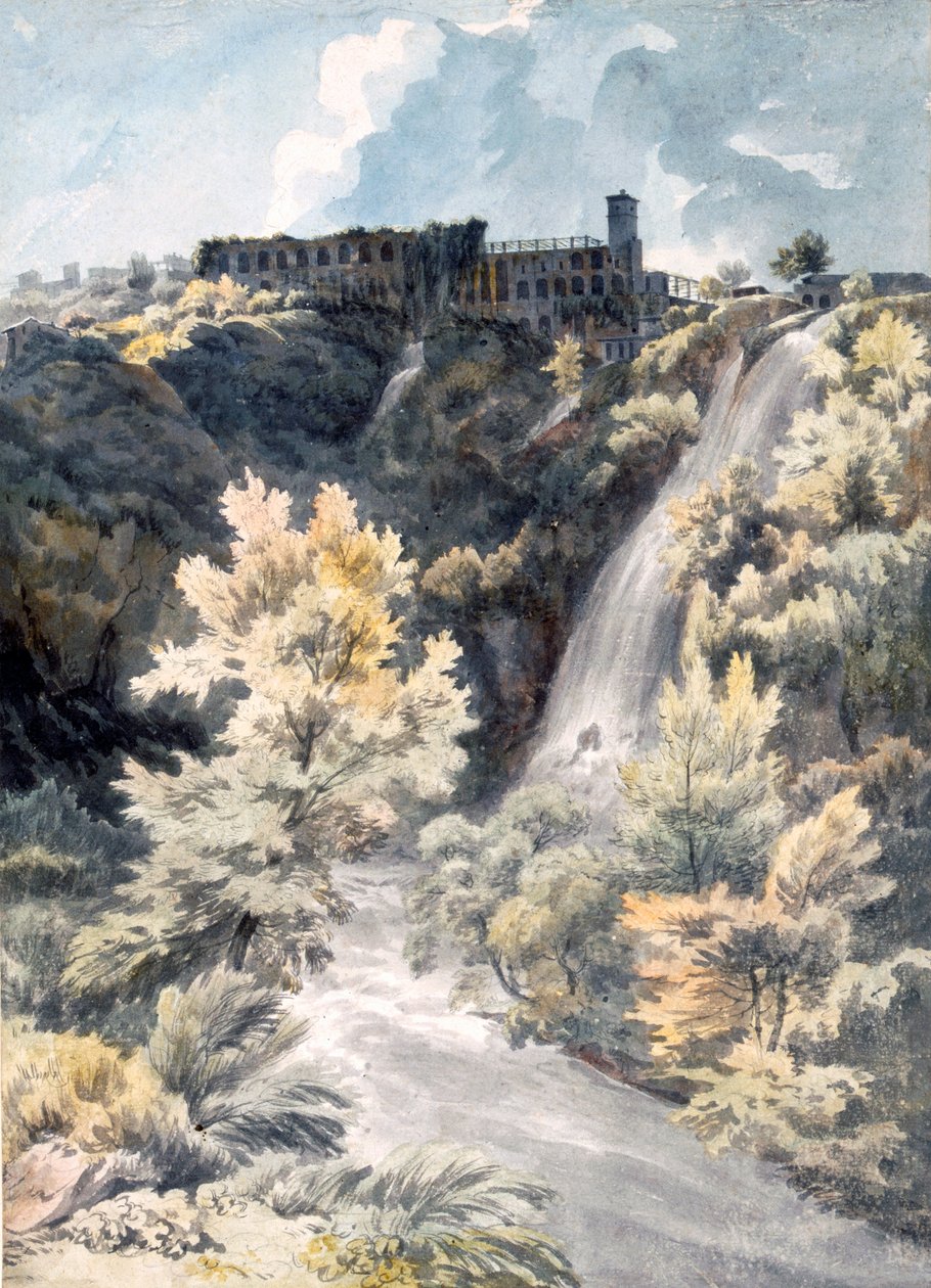 Villa of Maecenas, Tivoli, 18. století. od J.W. Smith