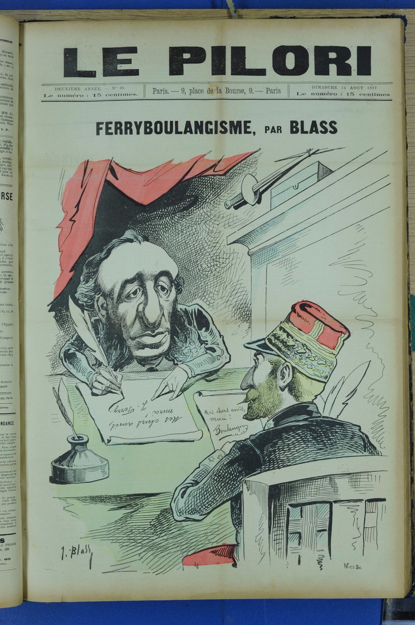 Obálka „“Le Pilori“, Satirique en Colors od J. (1847 1892) Blass