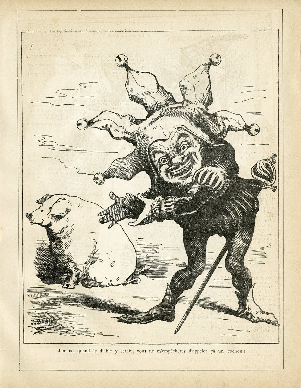 Ilustrace J. Blasse (1847-1892) v Le Triboulet od J. (1847 1892) Blass