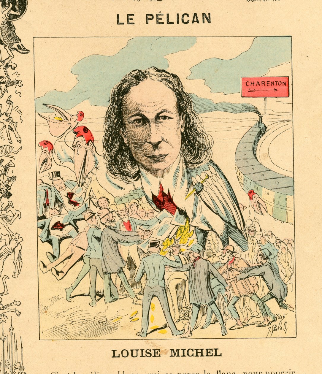 Menagerie Republicaine Humoristická galerie hlavních postav Třetí republiky, číslo 33, Satirique en Couleurs od J. (1847 1892) Blass