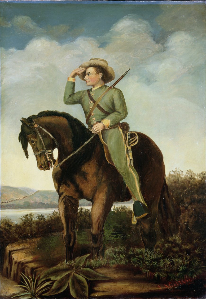 Konfederační zvěd generála Turnera Ashbyho v údolí poblíž Luray a New Jacket od J. A. Collins