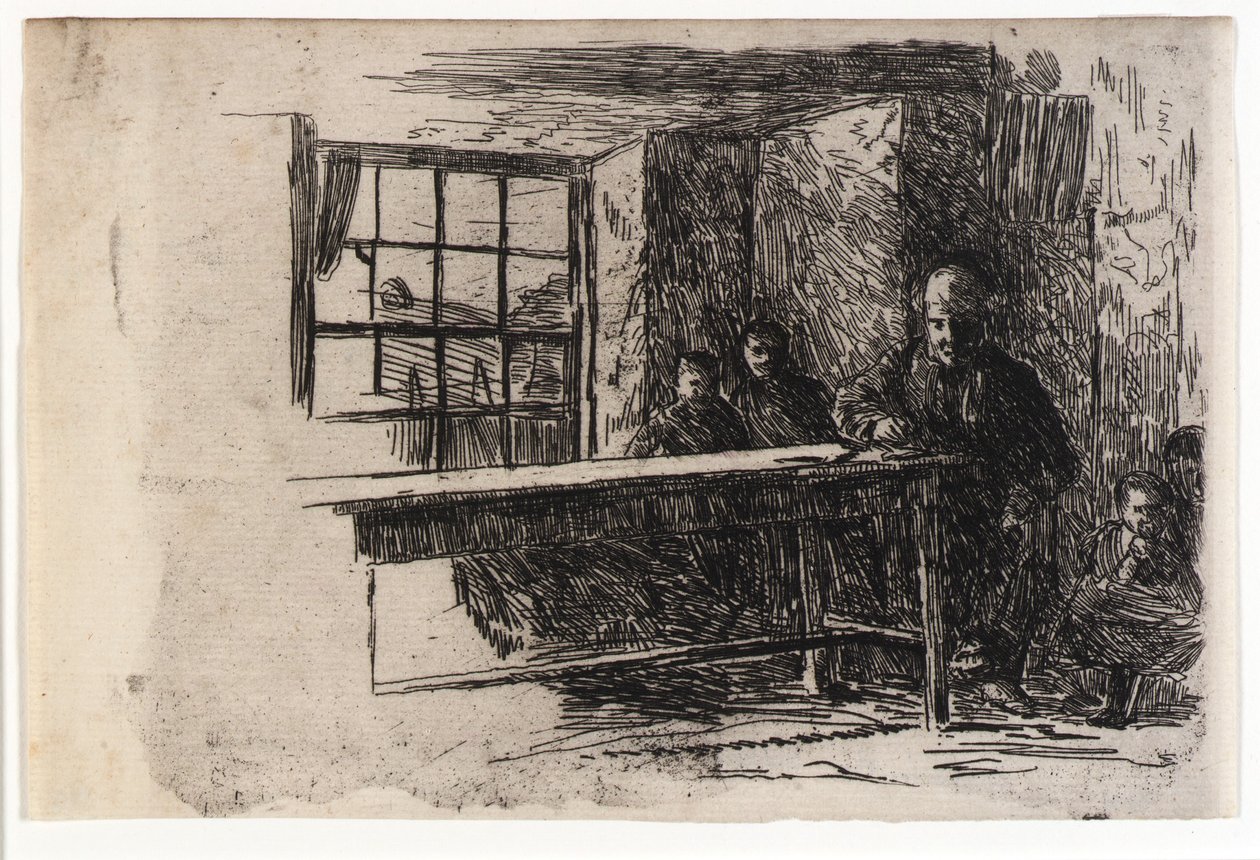 Rybářská chata - interiér - ostrov Man od J. Alden Weir