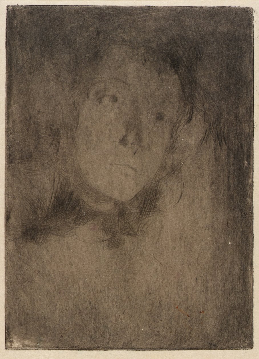 Hlava ženy od J. Alden Weir