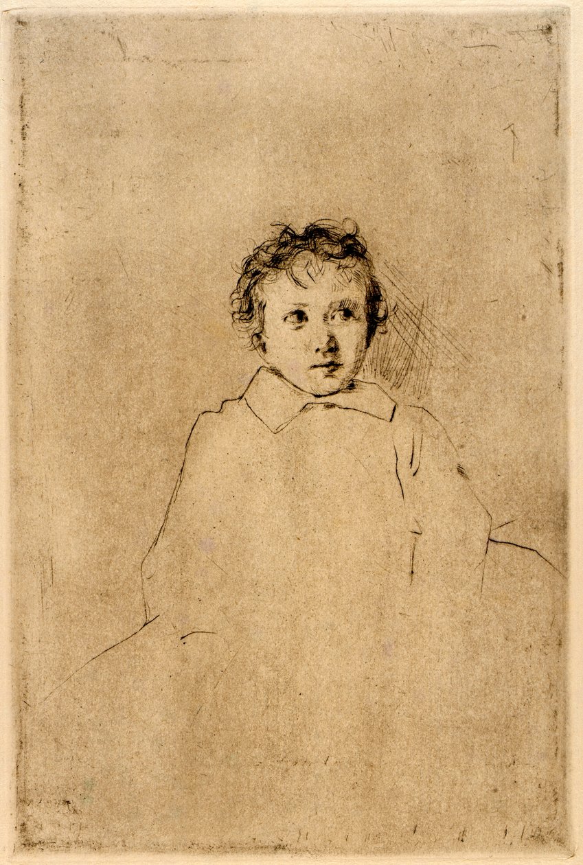 Skica dítěte od J. Alden Weir