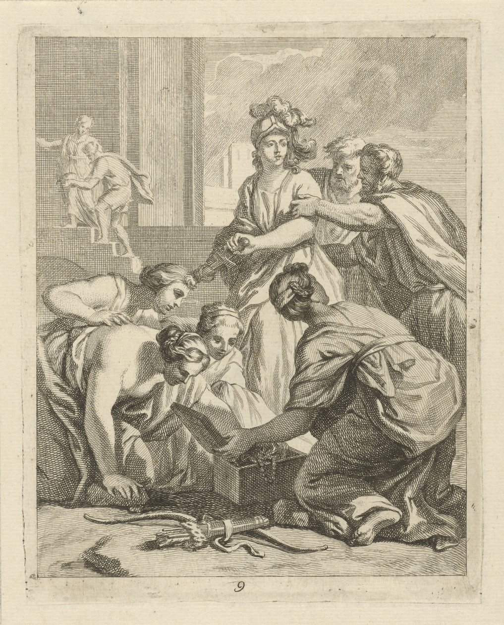 Achilles a dcery Lykomedovy Scény ze života Achilla (název série) Vitam et mortem achilli (název série) od J. Alexander Janssens