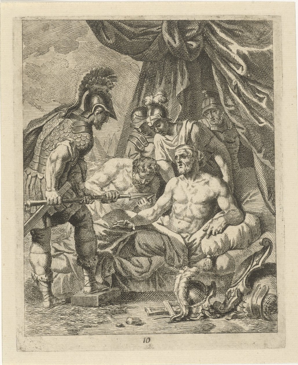 Achilles léčí Telefos Scény ze života Achilla (název série) Vitam et mortem achilli (název série) od J. Alexander Janssens