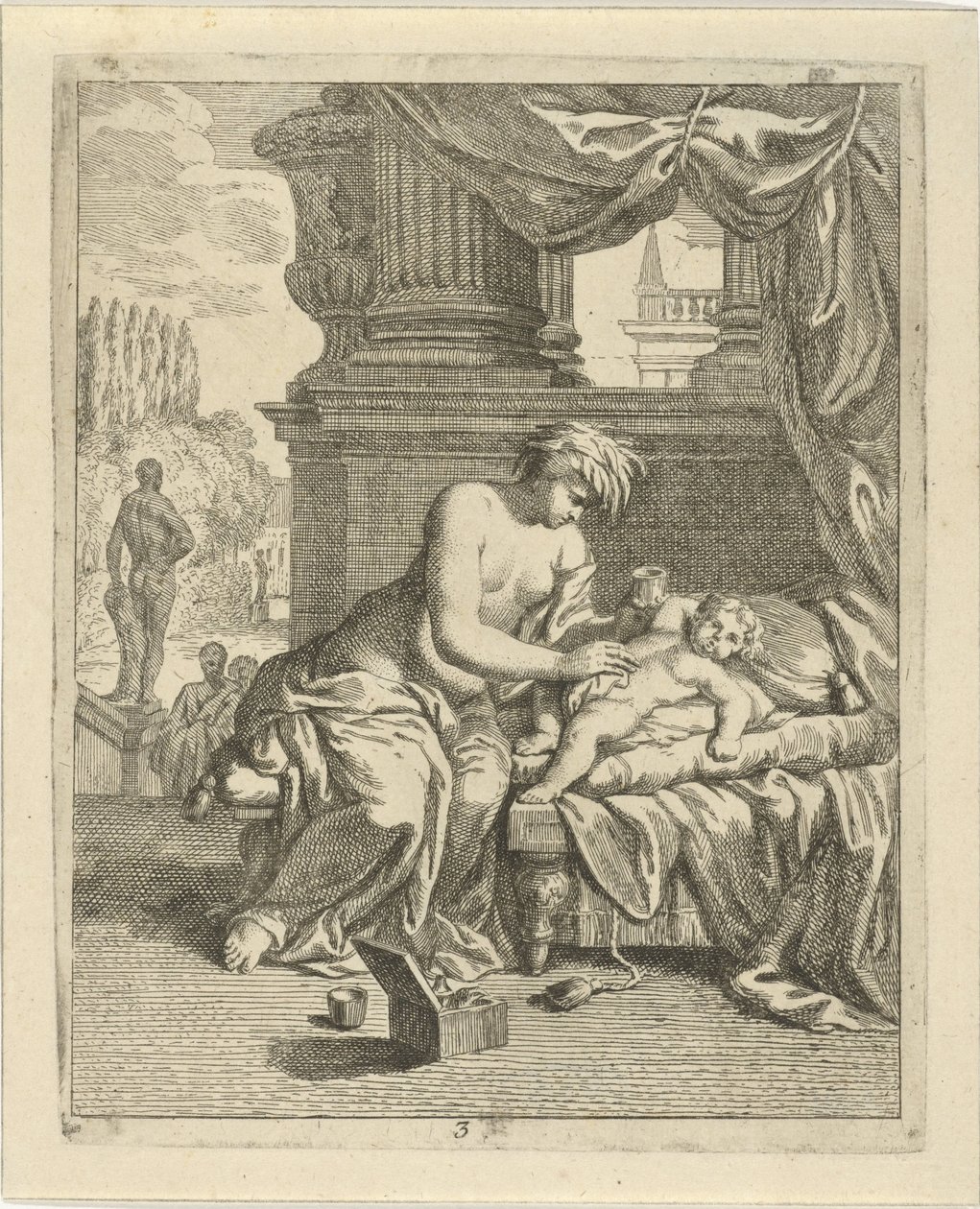 Thetis potře Achilla ambrózií Scény ze života Achilla (název série) Vitam et mortem achilli (název série) od J. Alexander Janssens