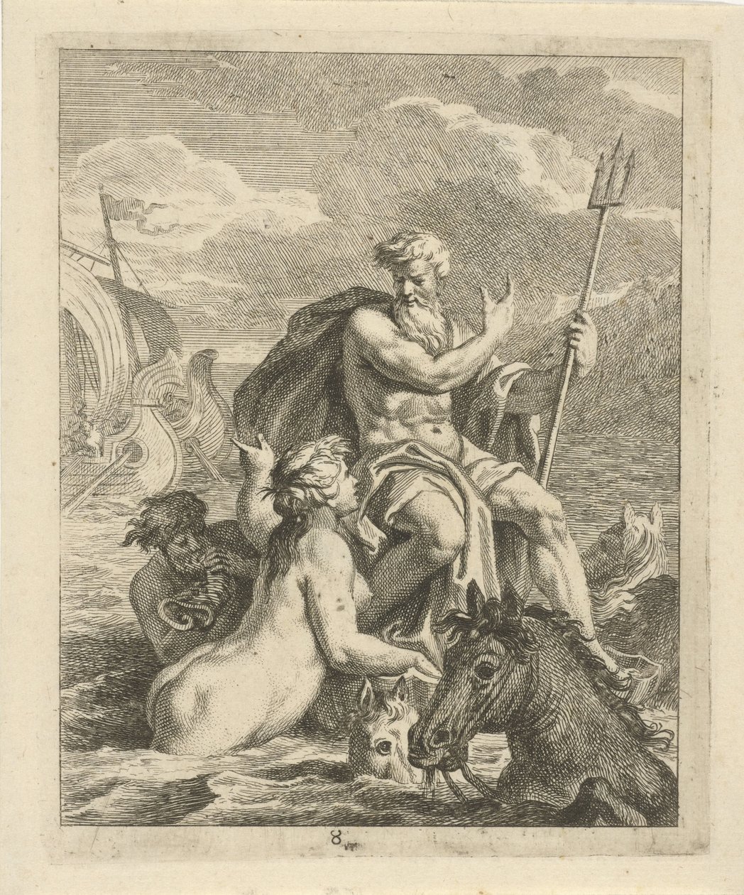 Přímořská krajina s Thetis a Neptunem Scény ze života Achilla (název série) Vitam et mortem achilli (název série) od J. Alexander Janssens