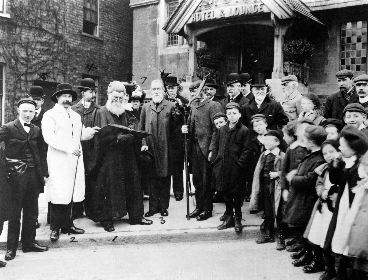 Přísahání na rohy v Highgate, 28. března 1906 od J. Benjamin Stone