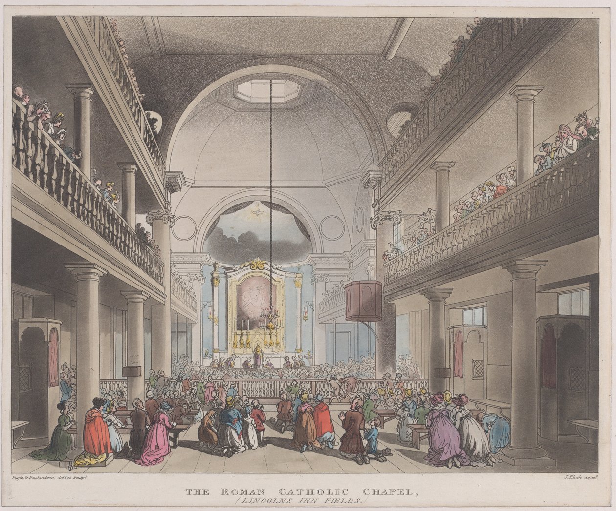 Římskokatolická kaple, Lincolns Inn Fields, 1. dubna 1808, 1. dubna 1808. od J. Bluck