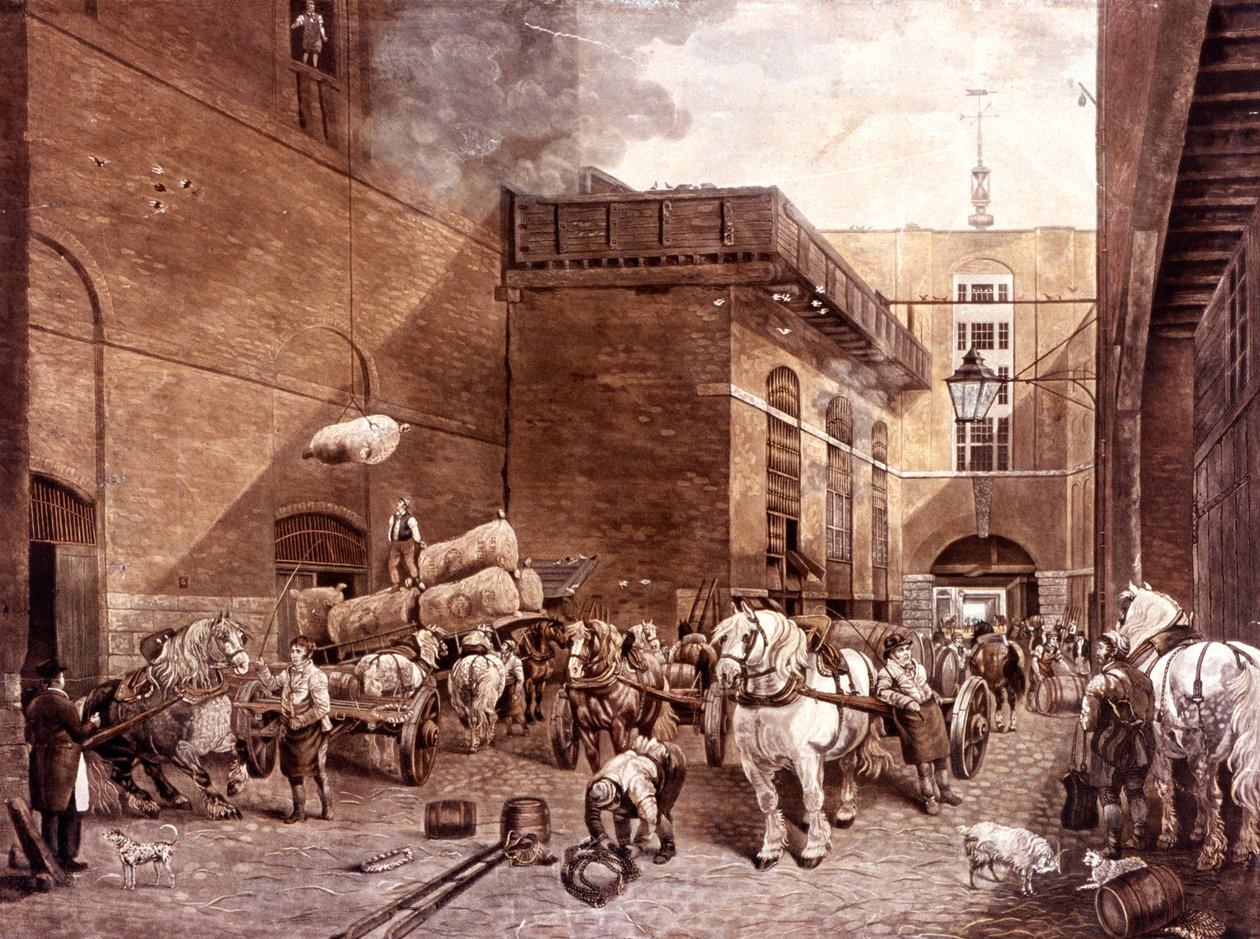 The Hour Glass Brewery, Londýn, 1821 od J Bromley