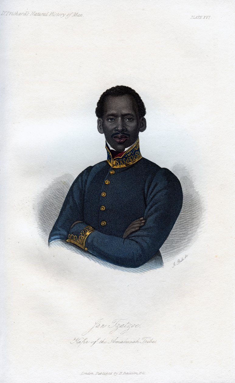 Jan Tzatzoe, Kafir z kmene Amakosah, 1848. od J. Bull
