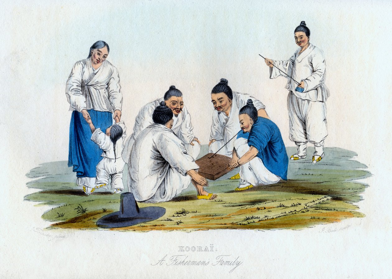 Koorai, rodina rybářů, 1848. od J. Bull