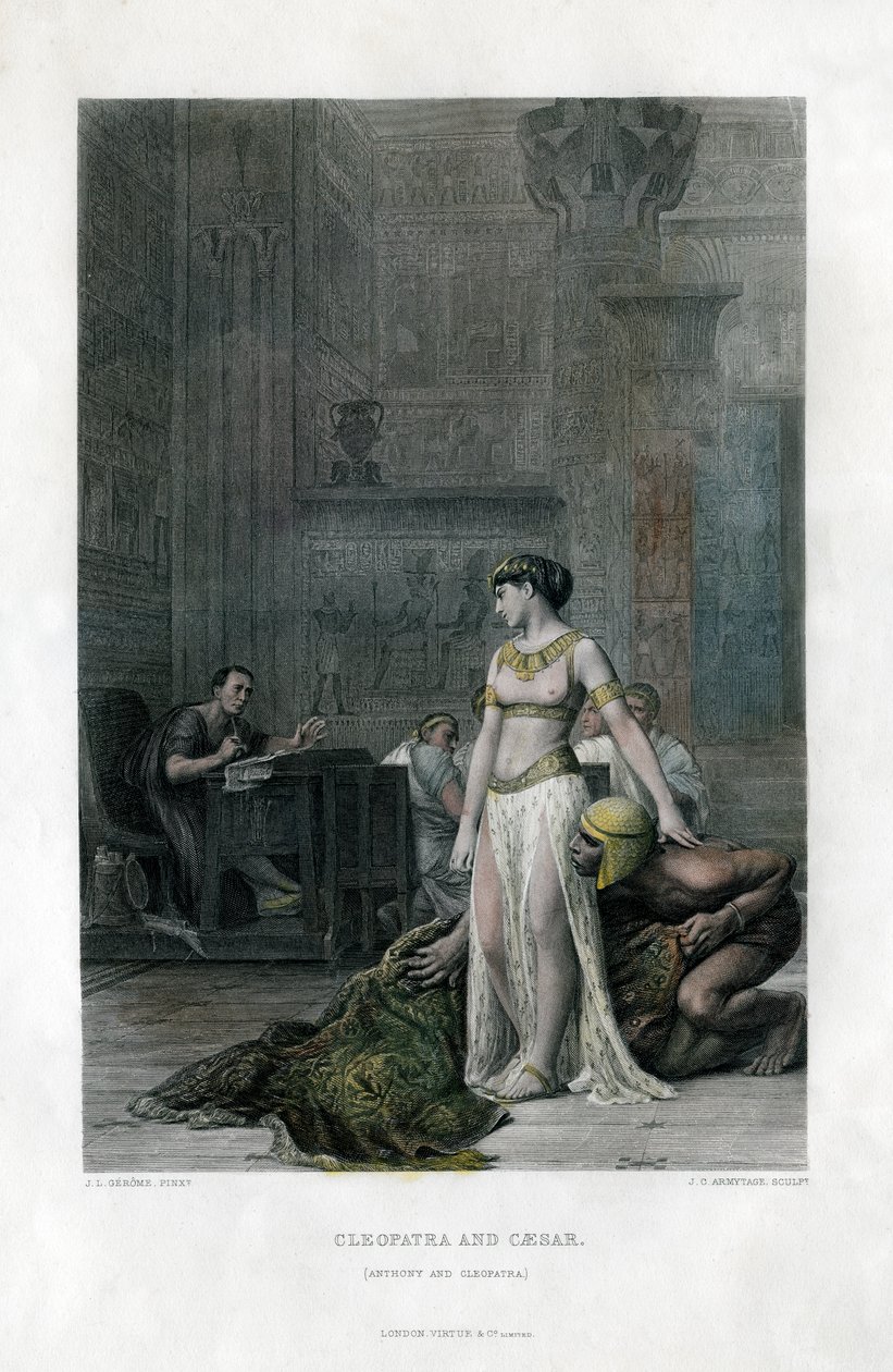 Kleopatra a Caesar Antonius a Kleopatra, 19. století od J. C. Armytage