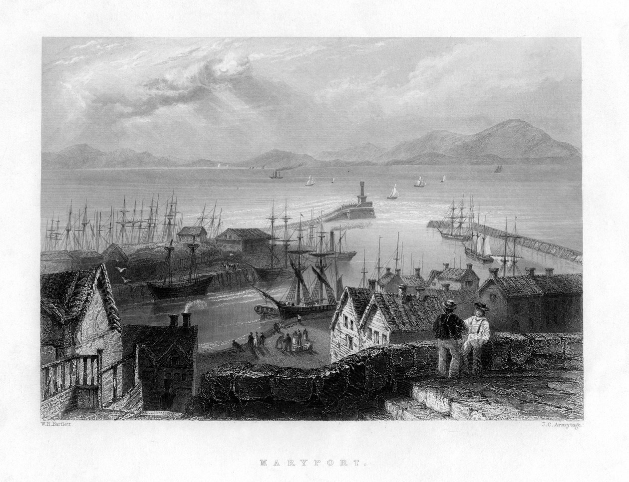 Maryport, Cumbria, Anglie, 19. století od J. C. Armytage