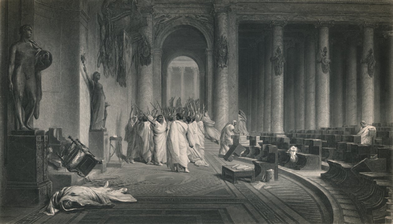 Smrt Caesara. Julius Caesar, c1870 od J. C. Armytage