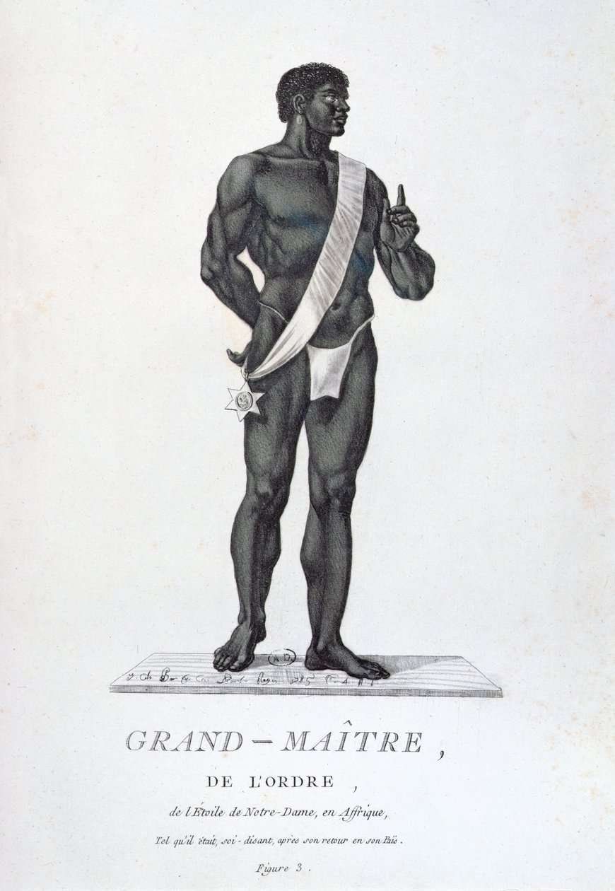 Velmistr řádu Hvězdy Notre-Dame v kostýmu své země, z knihy "Recueil de Tous Les Costumes des Ordres Religieux et Militaires", vydané v roce 1785. od J. C. Bar