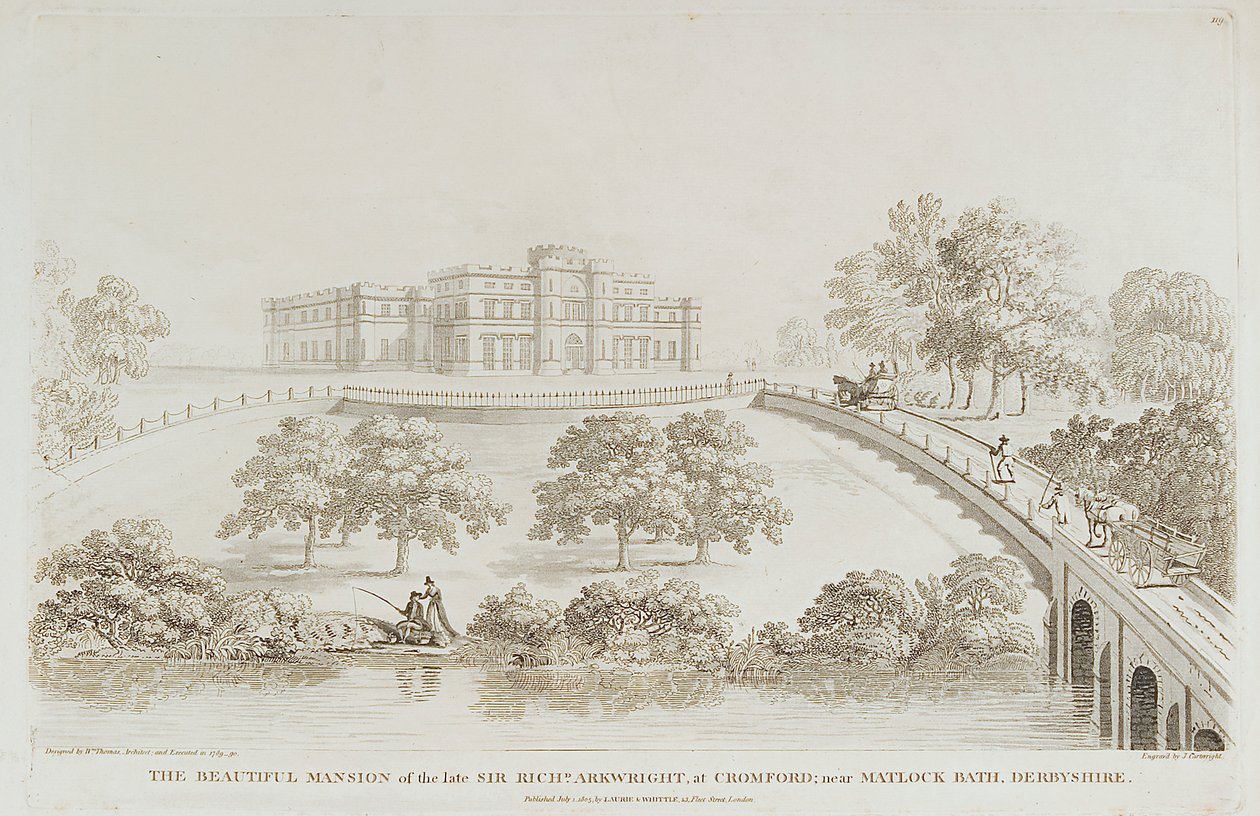 Willersley Castle, Cromford, Derbyshire, 1805 od J Cartwright