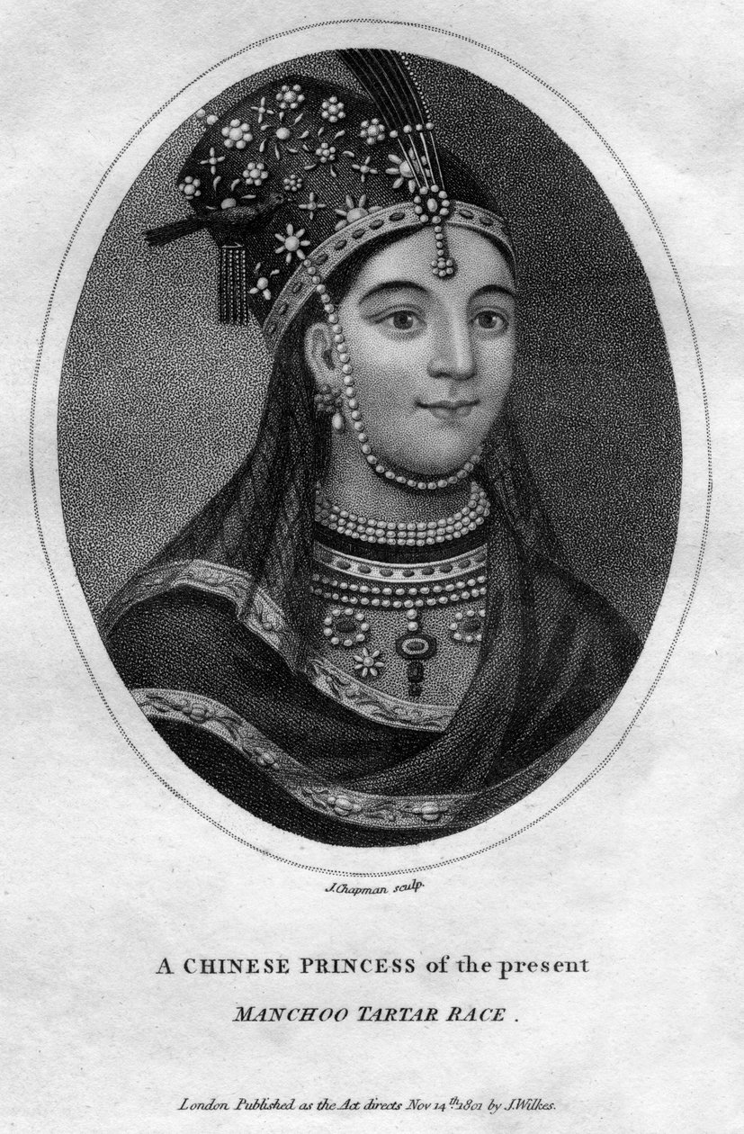 Čínská princezna tatarského závodu Manchoo, 1801. od J. Chapman