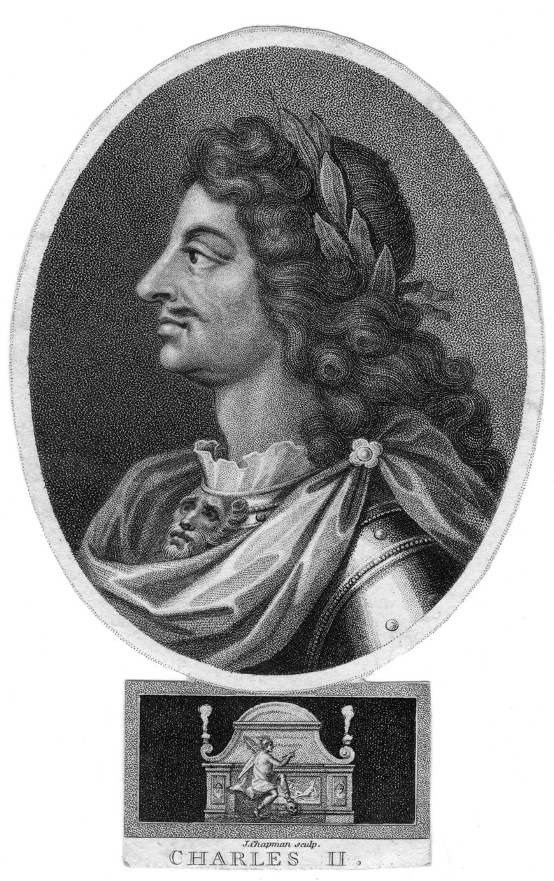 Karel II., král Anglie, Skotska a Irska, 19. století. od J. Chapman