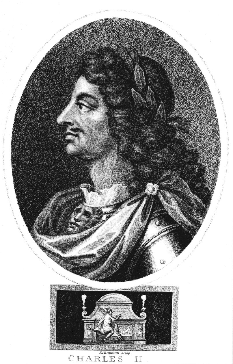 Karel II., král Velké Británie a Irska 1660-1685, c1810 od J. Chapman