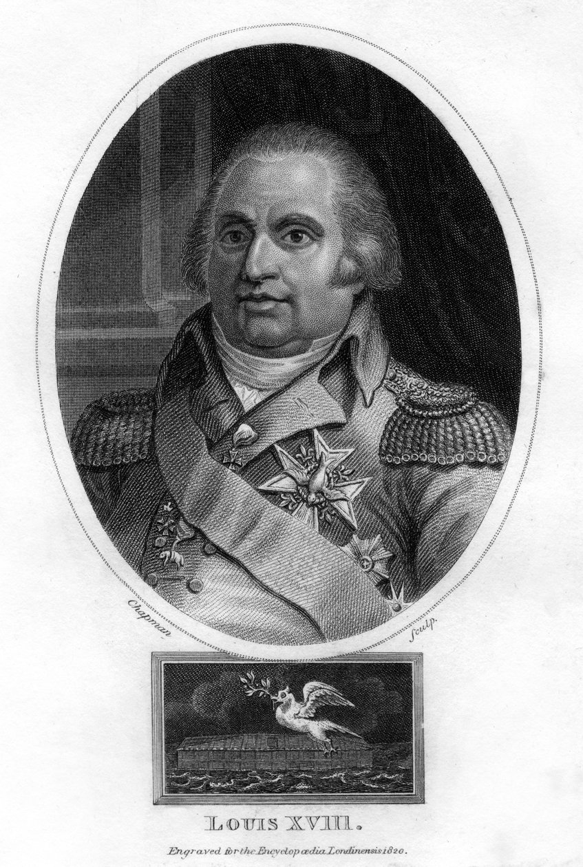 Louis XVIII, král Francie, 1820. od J. Chapman