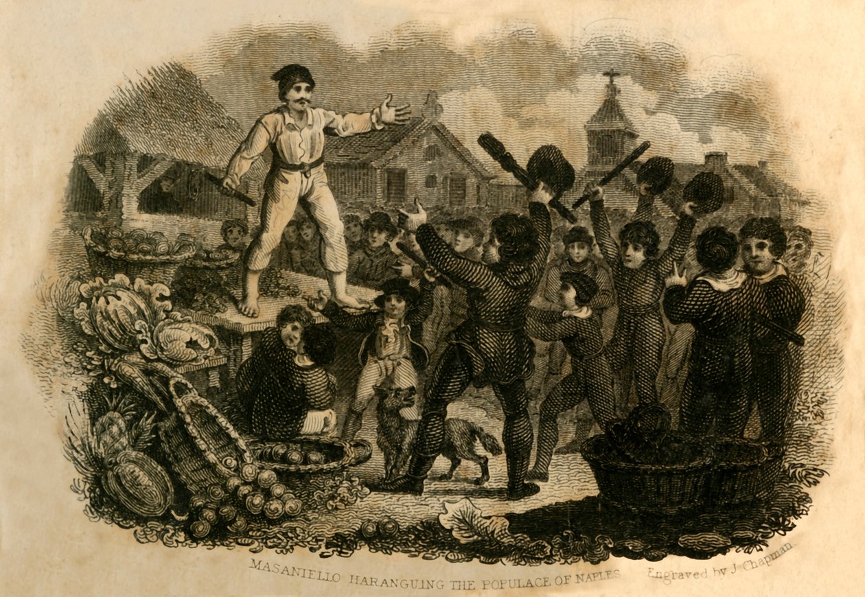 Masaniello Haranguing the Population of Neapol, 1821. od J. Chapman