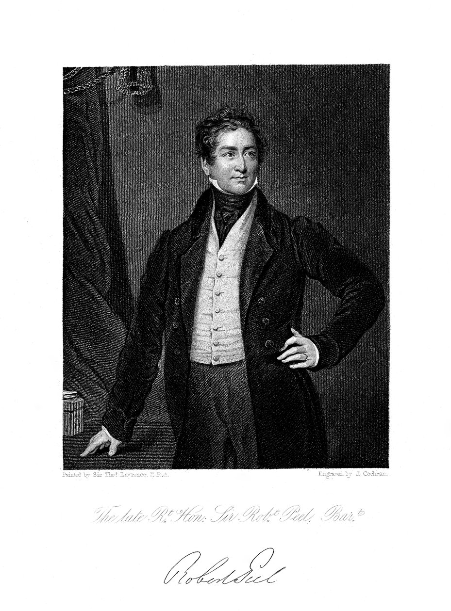 Robert Peel, britský státník, 19. století. od J. Cochran
