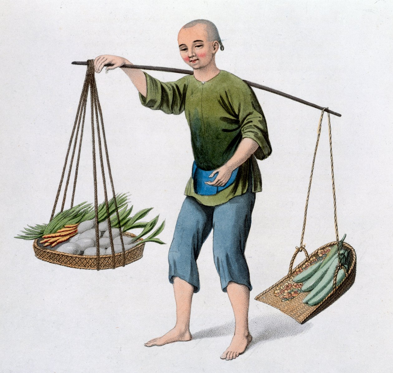 Chlapec se zeleninou, 1800 od J Dadley