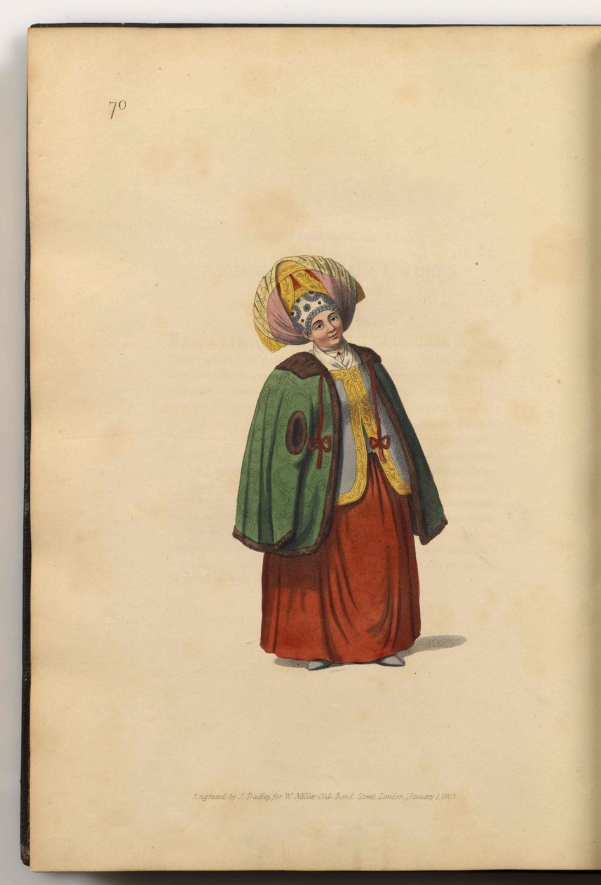Kupecká manželka Kaluga z: Kostýmy ruského impéria, 1803 od J. Dadley