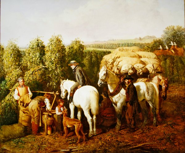 Kentish Hop-Garden (olej na plátně) od J. F. and Bright H. Herring Snr.