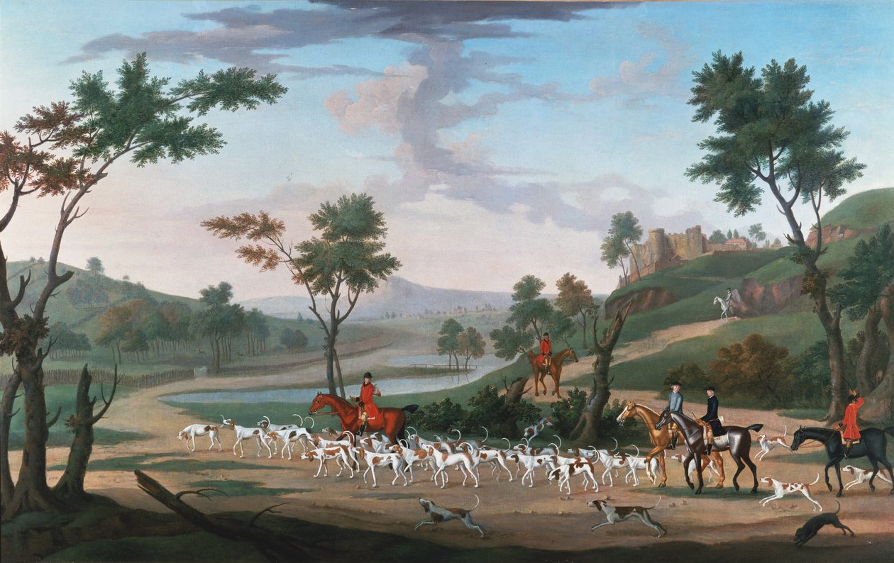 Lovecká scéna na galopu od J. Francis Sartorius