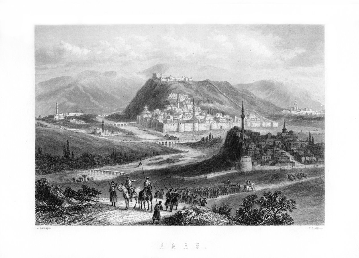 Kars, město v severovýchodním Turecku, 1893. od J. Godfrey