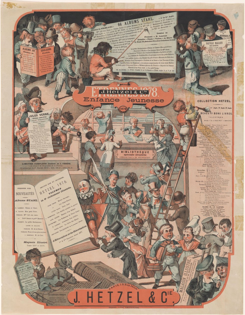 Seznam fondů J. Hetzela & Cie v Paříži Etrennes 1878 (název na objektu) od J. Géoffroy Dickinson