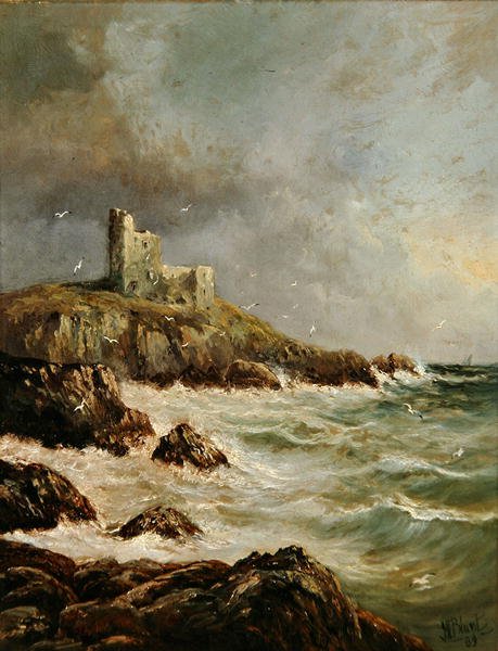 Zřícenina hradu na Rocky Shore od J. H. Blunt