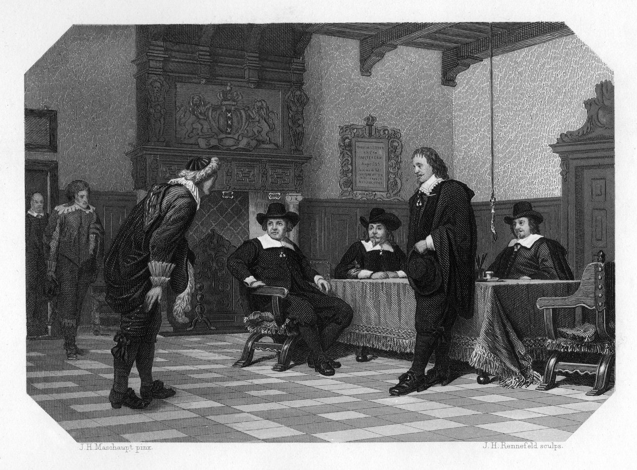 Audience u rady starosty a radních Amsterdamu, 1653 c1870 od J. H. Rennefeld