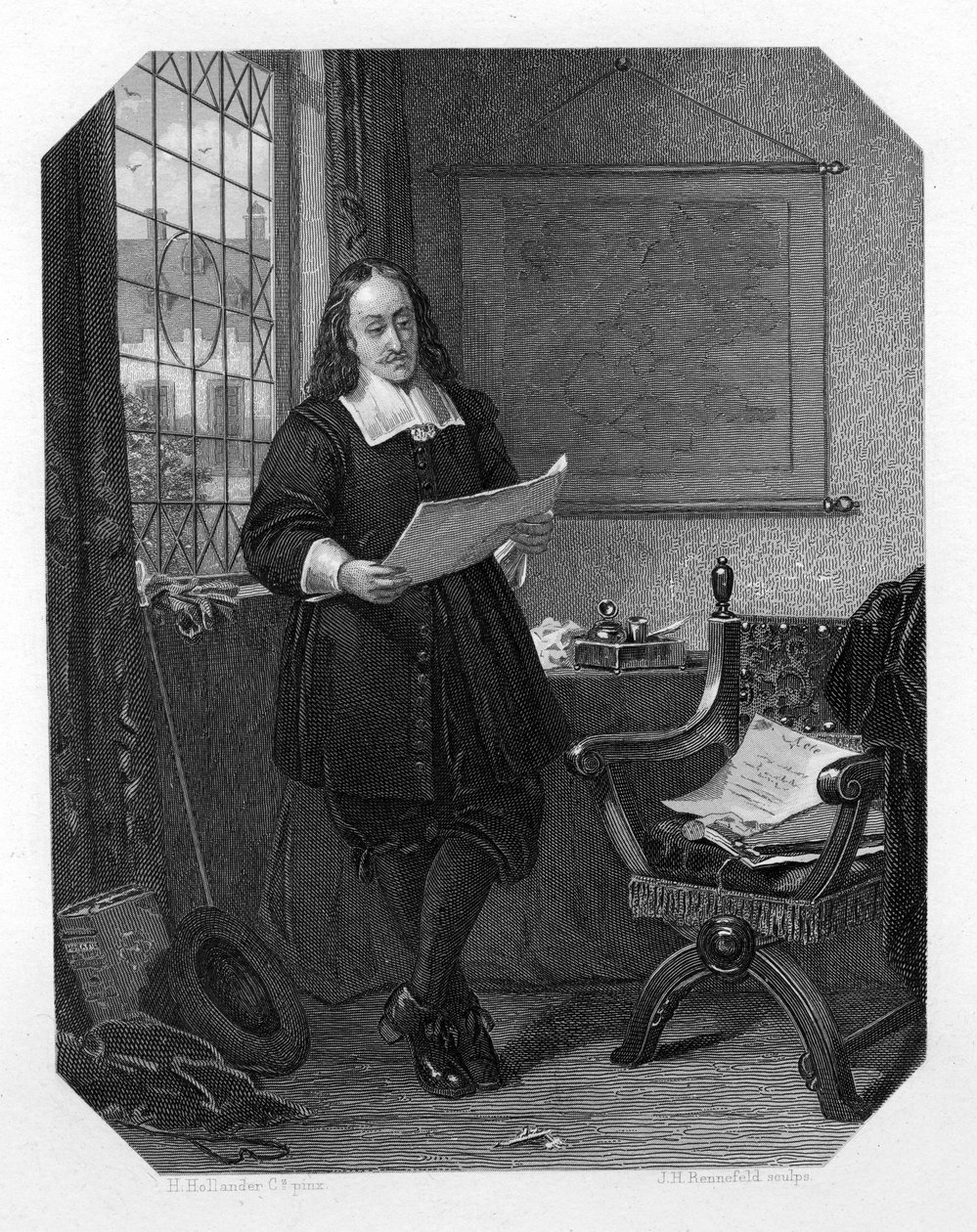 Johan de Witt, holandský státník, 1654, c1870. od J. H. Rennefeld