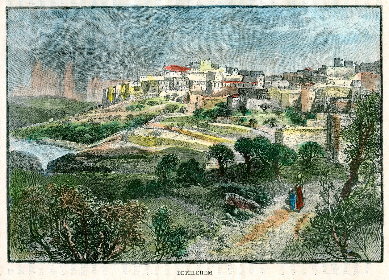Betlém, Palestina, c1885. od J Harmsworth