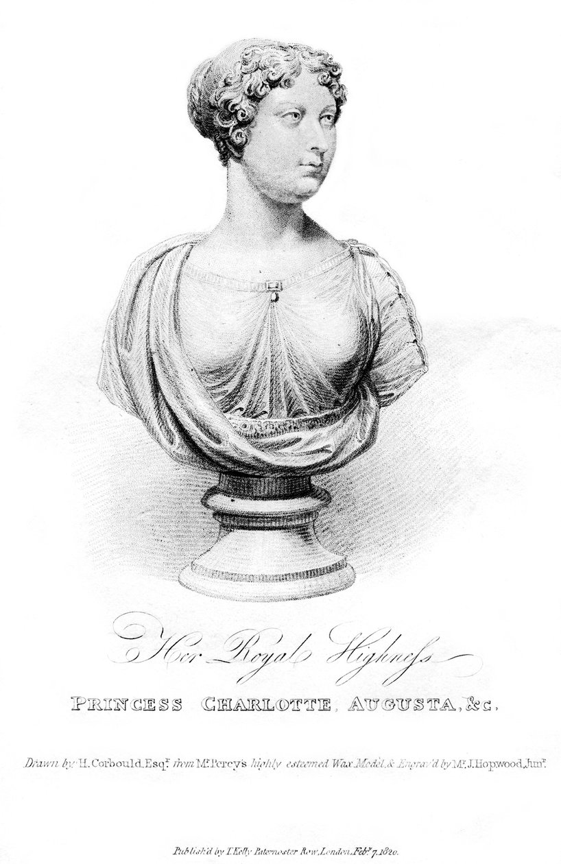Princezna Charlotte Augusta, 1820 od J. Hopwood
