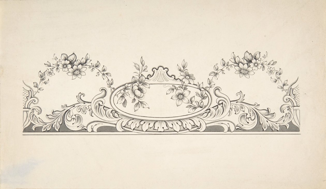 Návrh na výzdobu panelů, 1828-40. od J Hulme