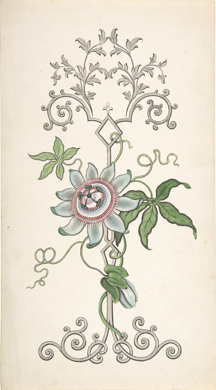 Design pro panelovou dekoraci zaměřenou na mučenku, 1828-40. od J Hulme