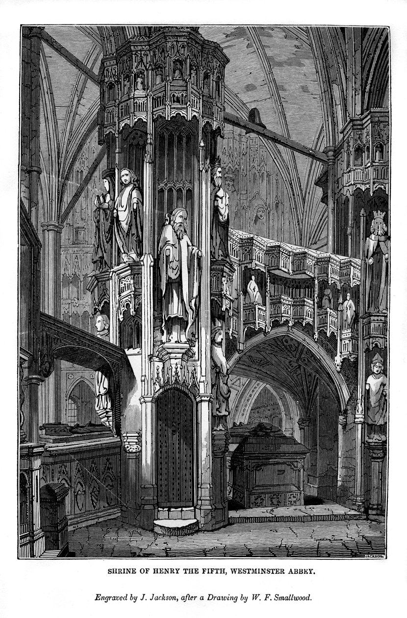 Svatyně Jindřicha V., Westminsterské opatství, 1843 od J. Jackson