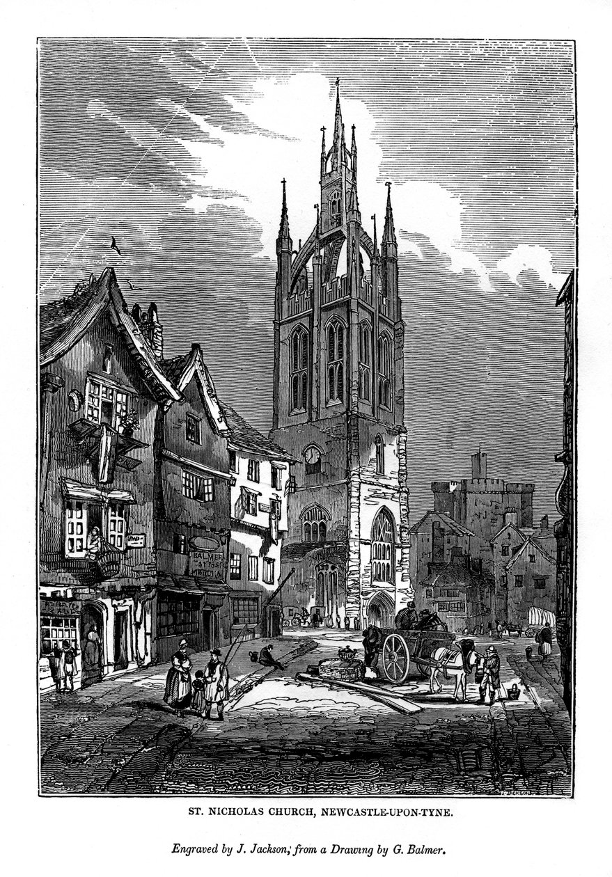 Kostel svatého Mikuláše, Newcastle-Upon-Tyne, 1843 od J. Jackson