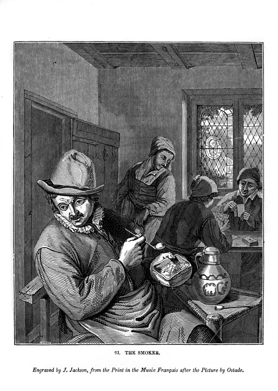 Kuřák, c1630-1680 1843. od J. Jackson