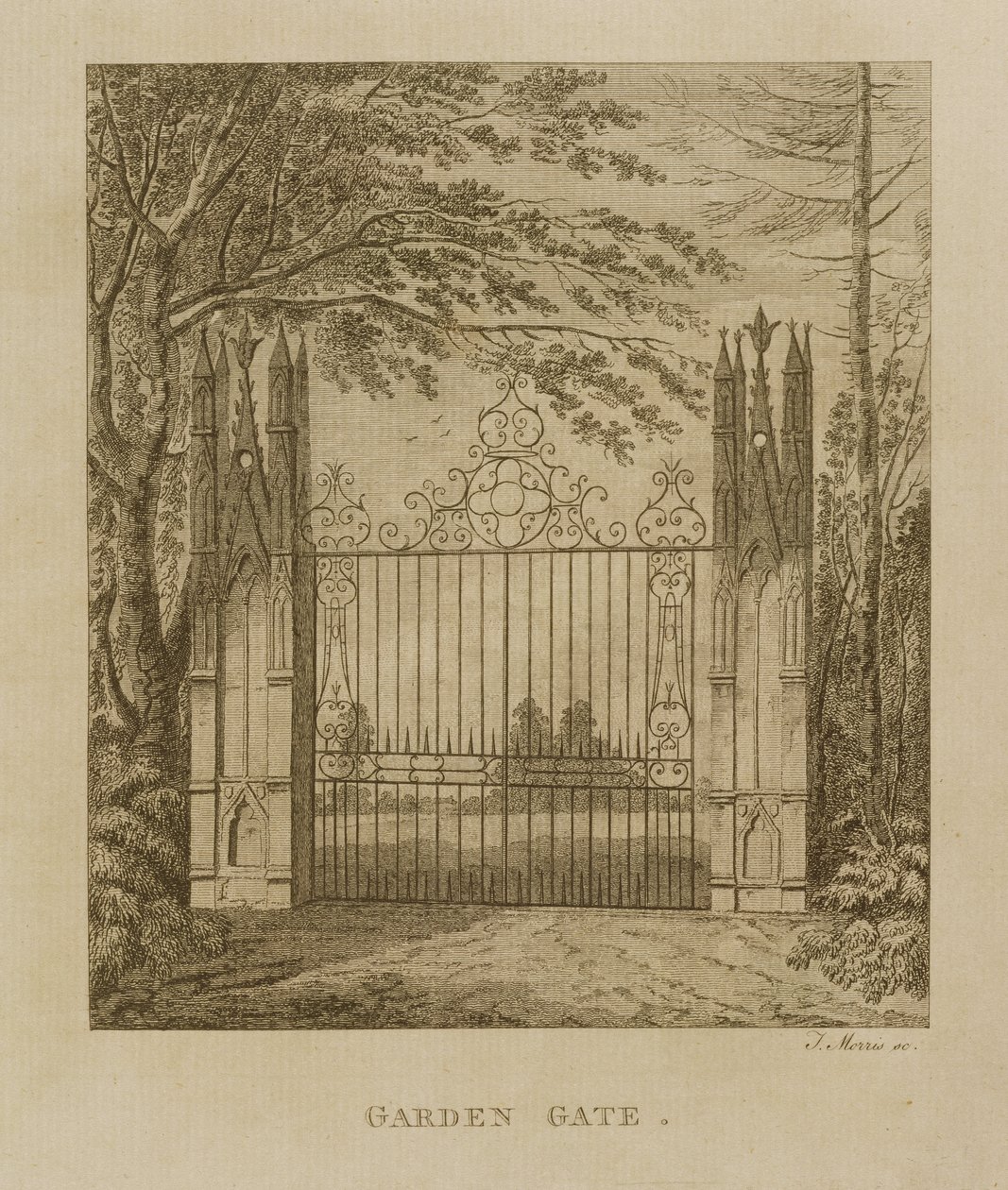 Zahradní brána na Strawberry Hill od J. Morris