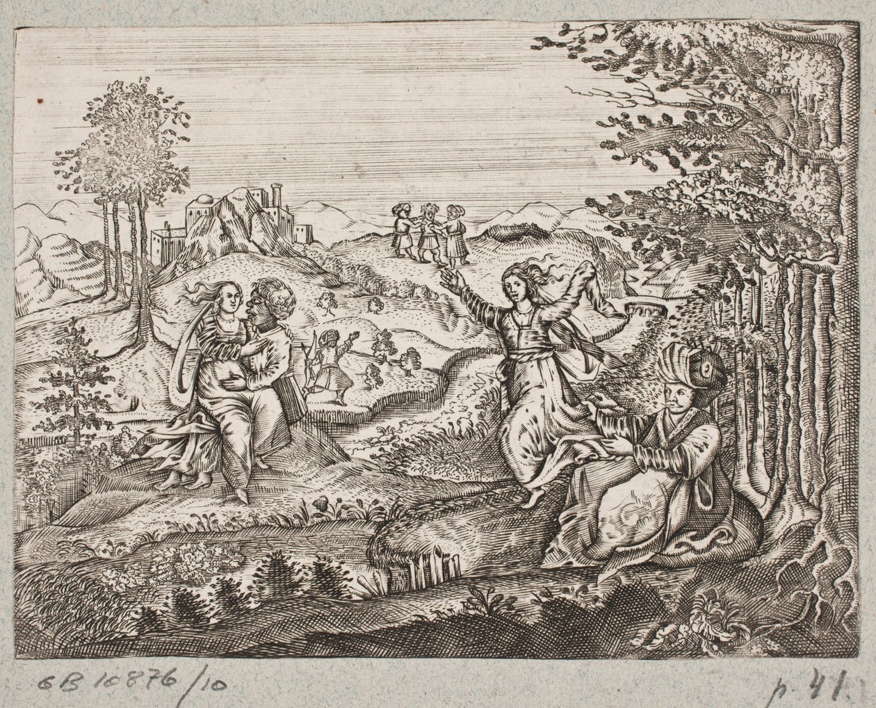 Ilustrace k Adamu Oleariusovi, „Perský Rosenthal od geniálního básníka Schich Saadi […]“, Schleswig 1660 od J. Muller