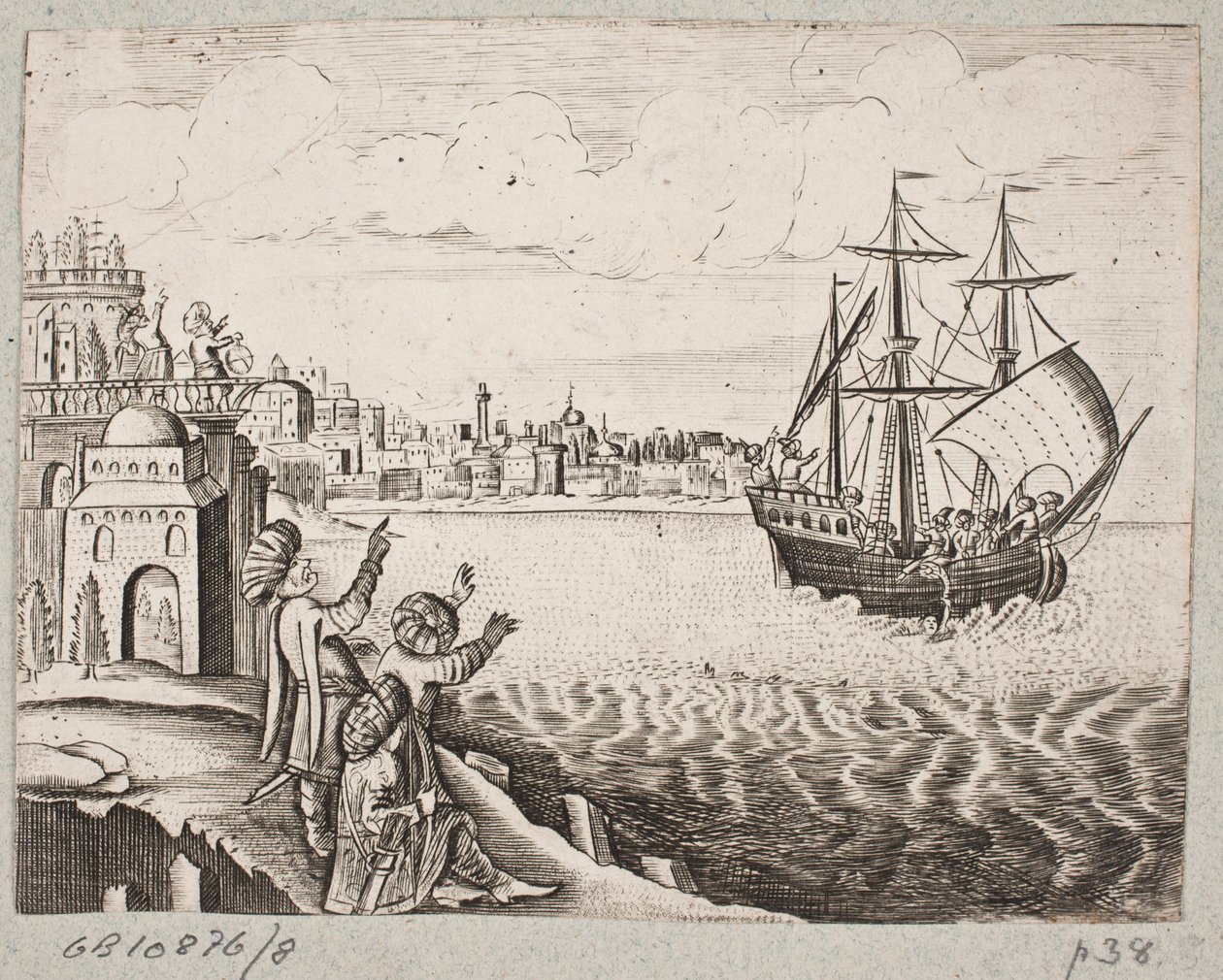 Ilustrace k Adamu Oleariusovi, „Perský Rosenthal od geniálního básníka Schich Saadi […]“, Schleswig 1660 od J. Muller
