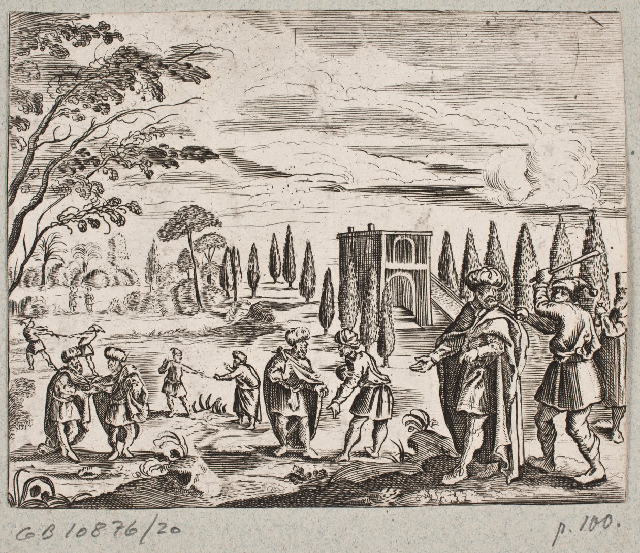 Ilustrace k Adamu Oleariusovi, „Perský Rosenthal od geniálního básníka Schich Saadi […]“, Schleswig 1660 od J. Muller