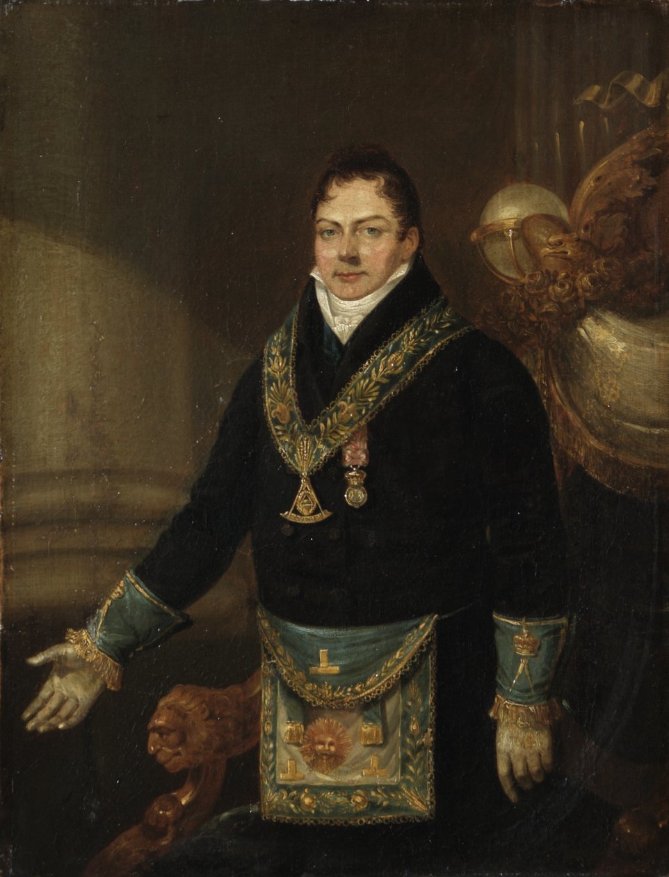 Augustus Frederick, vévoda ze Sussexu jako velmistr, 1827 od J. Naish