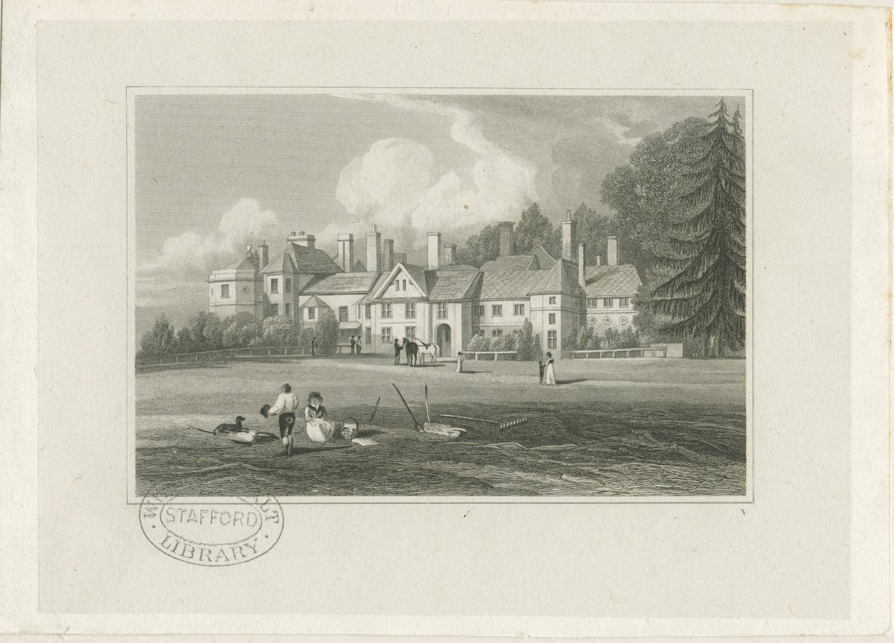 Hagley Hall: rytina, nd [1780-1847] od John Preston Neale